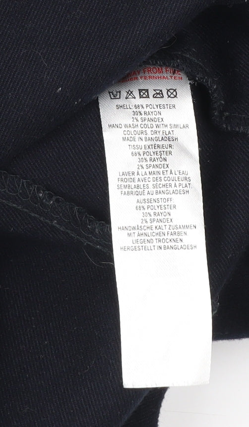 French Connection Men’s Black 36 Basic Jacket Button Up Workwear Style