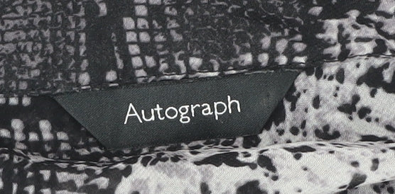 Marks and Spencer Autograph Women Black L Kaftan Short Animal Print Dress