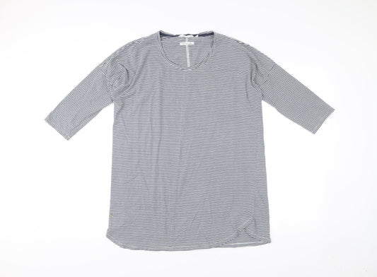 Seasalt Cornwall Women’s Blue Striped Cotton T-Shirt Dress Size 10