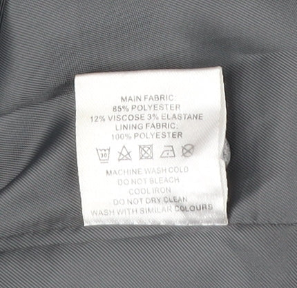 Oliver Bonas Women’s Grey Shift Dress Size 6 Ruffle Sleeve Workwear