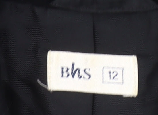 BHS Women Black Size 12 Blazer Jacket Classic Workwear