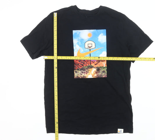 Nike Men's Black Graphic Basketball T-Shirt Medium