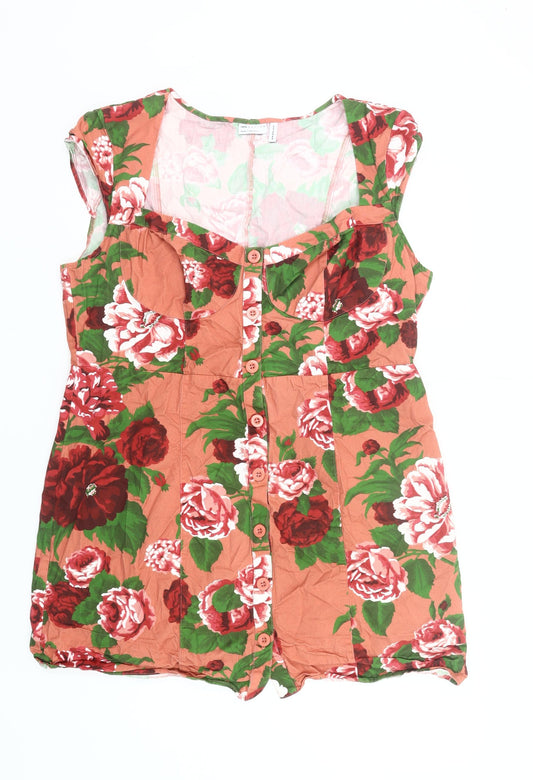 Additional front view of ASOS Design Women’s Multicoloured Floral Shift Dress, size UK 18