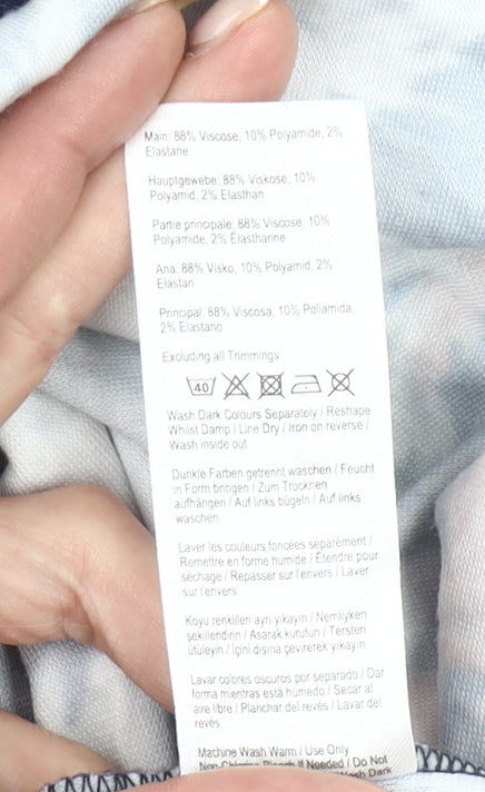 Joules Women’s Multicoloured Floral Shift Dress UK 12 Knee Length 3/4 Sleeve