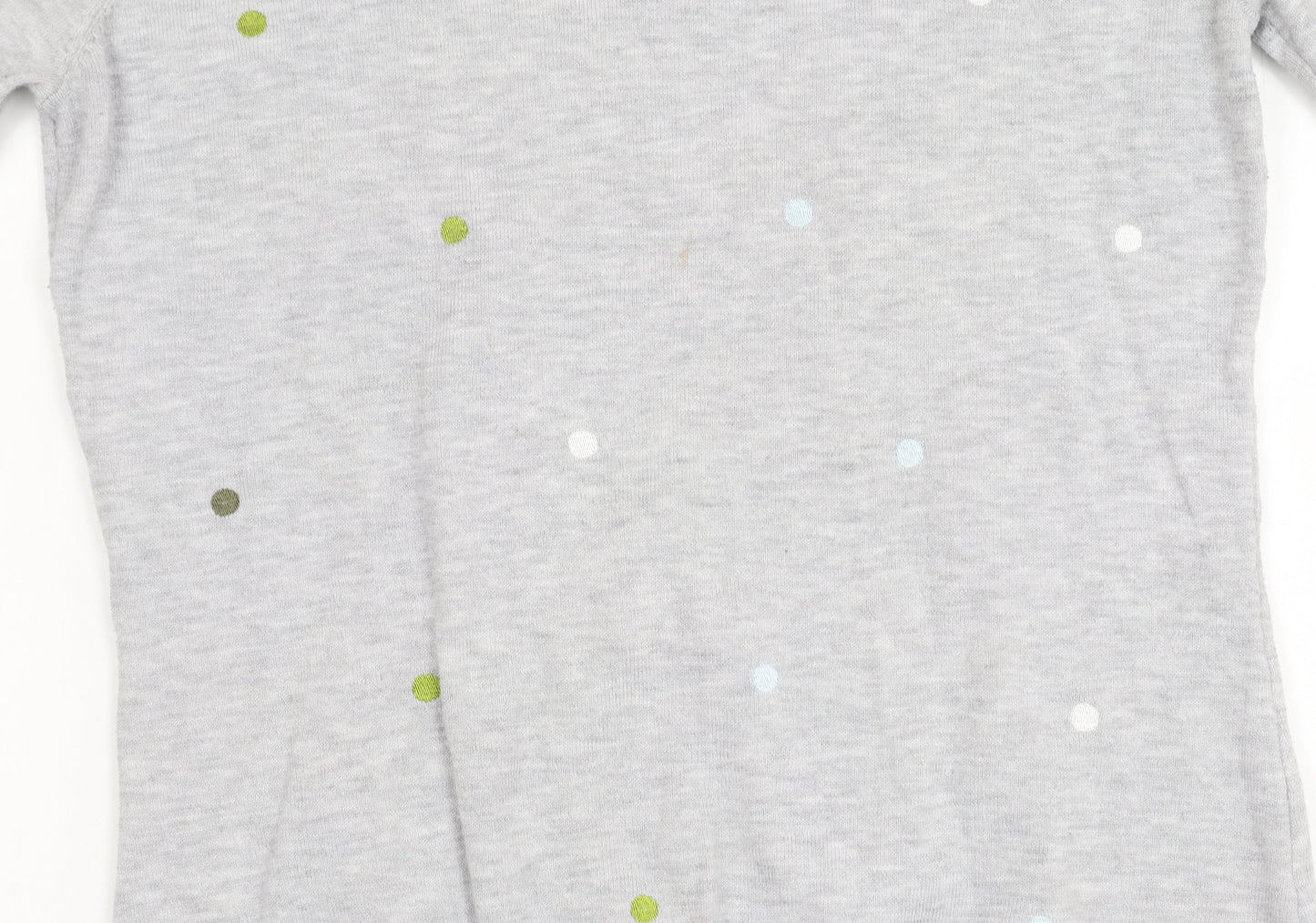 E-vie Womens Grey Polka Dot Crew Neck Pullover Jumper Size M