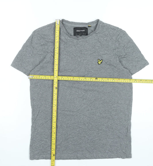 Lyle & Scott Mens Grey Cotton Crew Neck T-Shirt Size M
