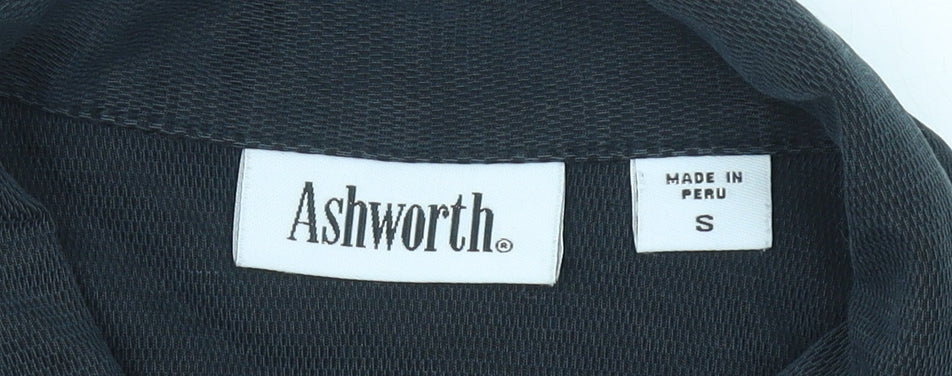 Ashworth Men’s Black Long Sleeve Golf Polo Shirt Size S