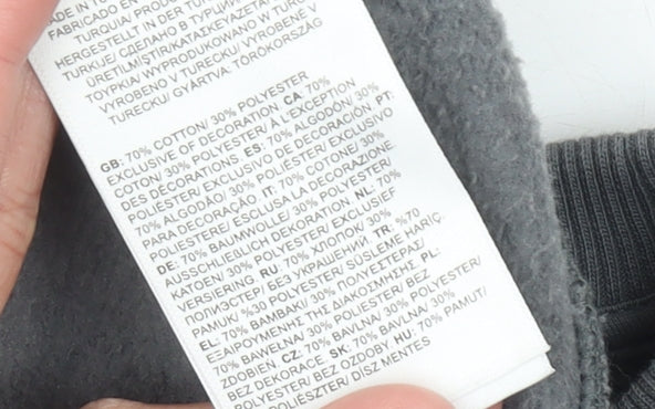 The North Face Men’s Grey Crew Neck Sweatshirt S Pullover Logo