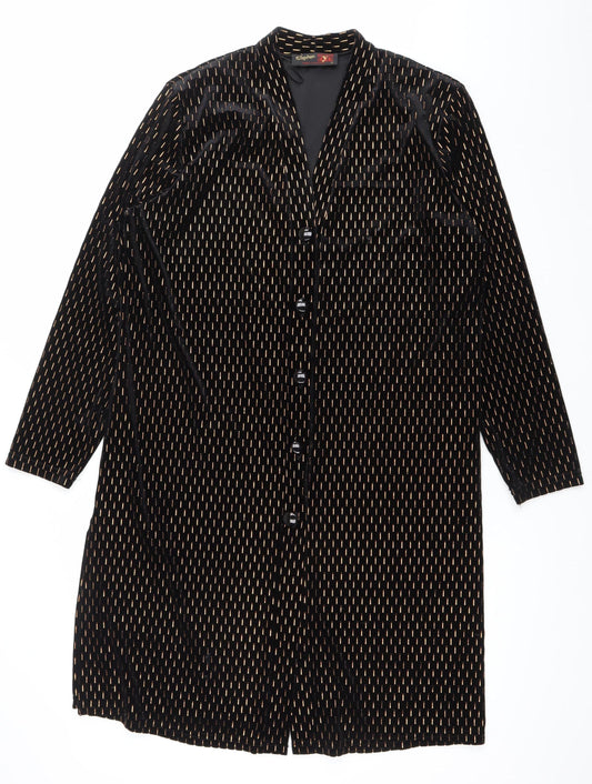 Stephen Y Womens Black Velvet Blazer Jacket Size S Classic Vintage