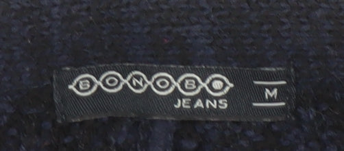 Bonobo Jeans Womens Black M Cardigan Chunky Knit Open Long Sleeve
