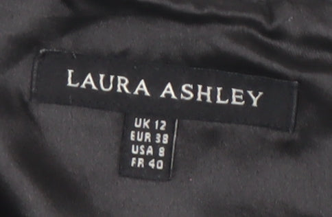 Laura Ashley Women’s Black Polka Dot Sleeveless Sheath Dress UK 12