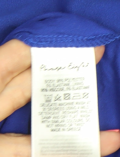 Phase Eight Women’s Blue Size 10 Tunic Blouse Scallop Hem
