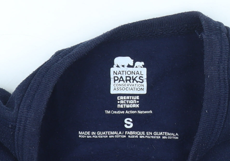 Creative Action Network Men’s Blue Small Pullover Sweatshirt Rocky Mountain