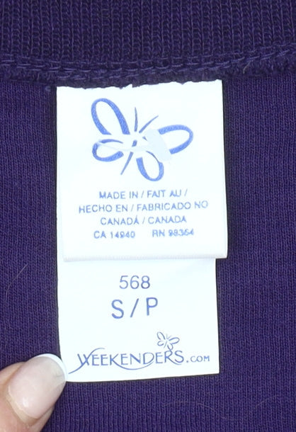 Weekenders Women’s Purple Cardigan Knit Long Sleeve Size S