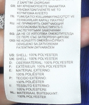 Adidas Boys Blue Track Jacket 14-15Y Full Zip Polyester Sportswear