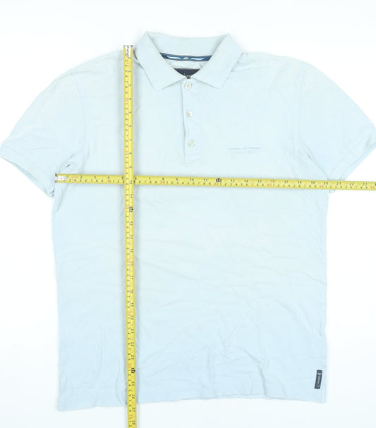 Armani Jeans Men’s Blue Cotton Polo Shirt Size L Short Sleeve