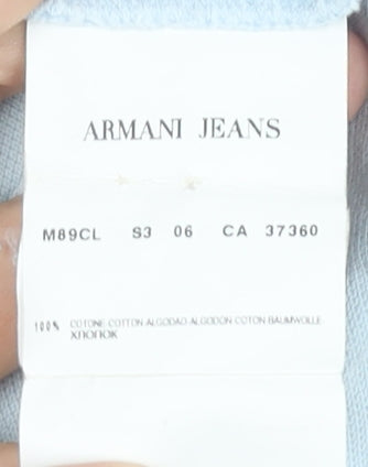 Armani Jeans Men’s Blue Cotton Polo Shirt Size L Short Sleeve