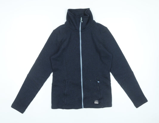 Additional front view of O'Neill women’s blue full zip fleece jacket, size UK 12, outdoor
