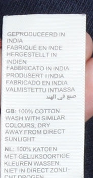 Fat Face Men’s Blue Striped Long Sleeve Cotton Polo Shirt 2XL