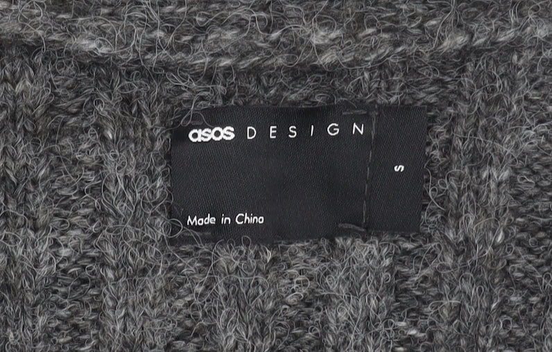ASOS Design Women’s Grey V-Neck Pullover Jumper Size S UK 8-10