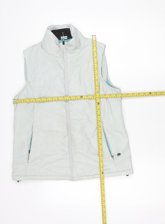 Rohan Womens Grey Waistcoat Bodywarmer M Lightweight Zip Padded Vest