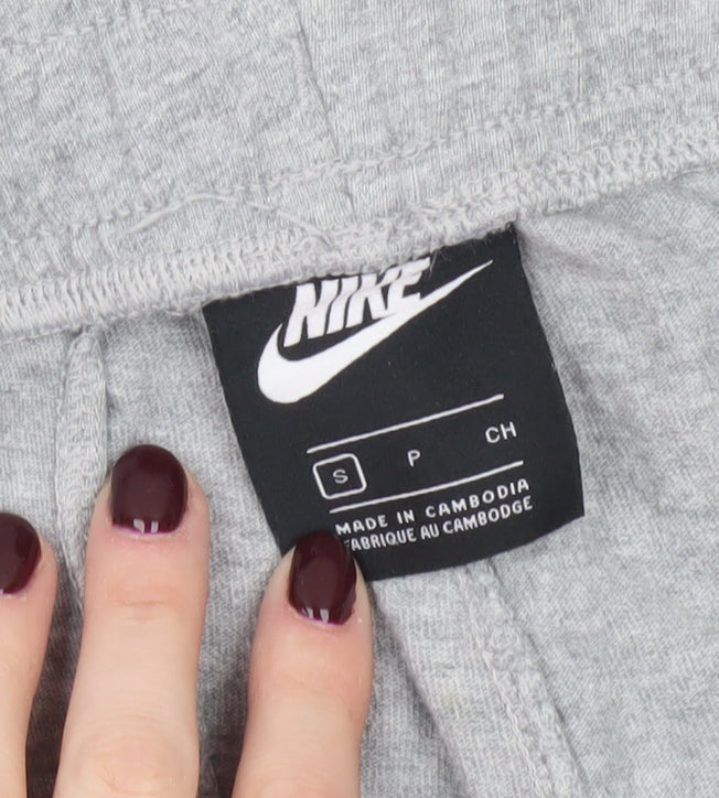 Nike Men Grey Small Sweat Shorts Drawstring Elastic Waist Cotton