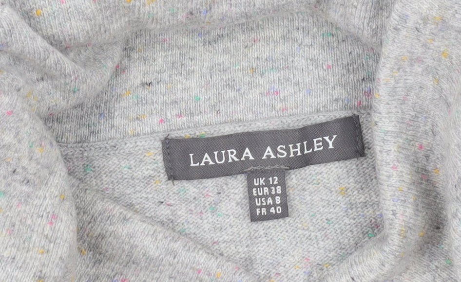 Laura Ashley Women’s Grey Roll Neck Knit Jumper UK 12