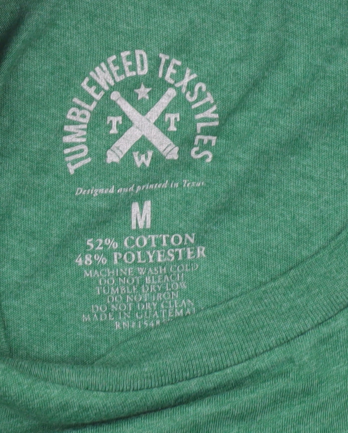 Tumbleweed TexStyles Men’s Green Graphic Flower Cotton Blend T-Shirt M