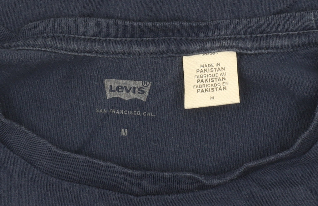 Levi's Men’s Blue Crew Neck Cotton T-Shirt Size M