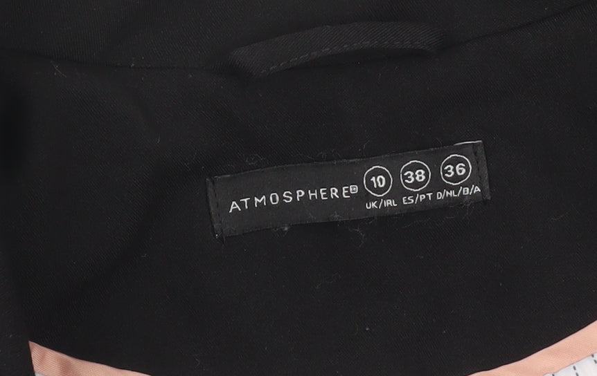 Atmosphere Women Black Size 10 Blazer Jacket Single Breasted Workwear