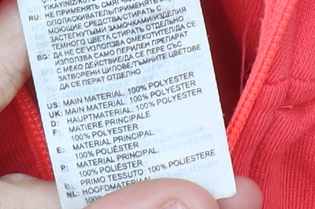 Adidas Womens Pink Full Zip Hoodie UK 12-14 Activewear Sports Jacket