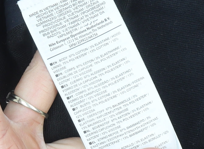 Nike Women’s Black Full Zip Hoodie Size M Regular Fit