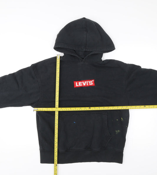 Mens UK Size M Levi's Black Pullover Hoodie