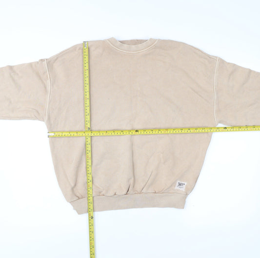 Reebok Women’s Beige Small Pullover Sweatshirt Casual Classic