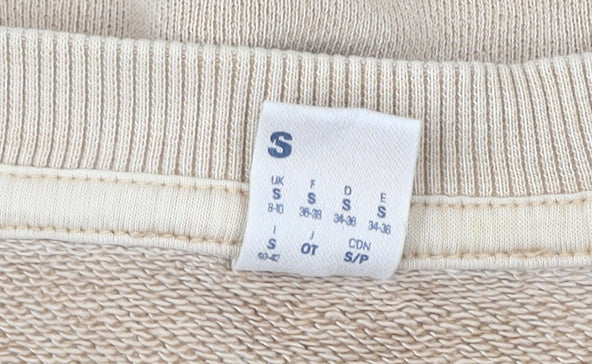 Reebok Women’s Beige Small Pullover Sweatshirt Casual Classic