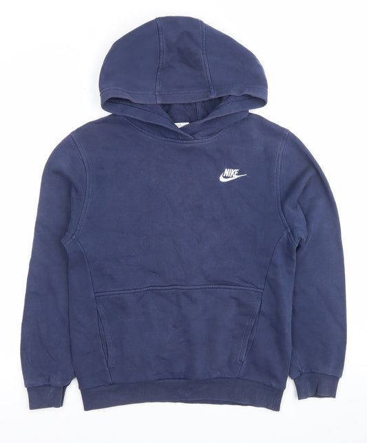 Boys UK Size 12-13 Years Nike Blue Pullover Hoodie