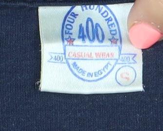 Four Hundred Casual Wear Men’s Blue Cotton Embroidered T-Shirt Size S