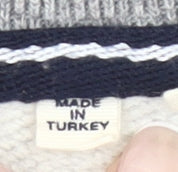 Superdry Mens Grey L Sweatshirt Pullover Crew Neck Logo Print