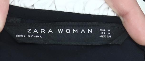 Zara Women Black Velvet Shift Dress Size 12 Ruffle Long Sleeve