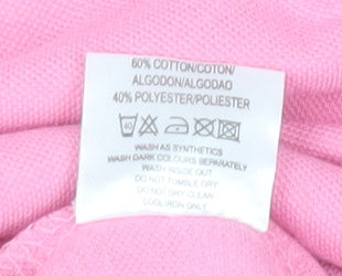 Urban Revival Men's Pink Polo Shirt Size M Cotton Blend Sports Style