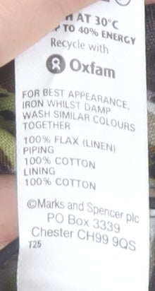 Marks and Spencer Women’s Multicoloured Linen Pencil Skirt UK 10