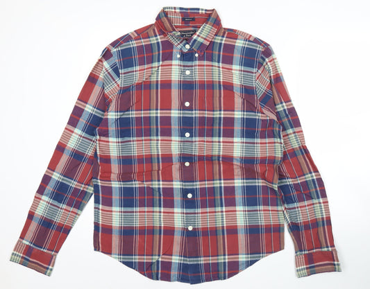 Abercrombie & Fitch Mens Multicoloured Plaid Button-Up Shirt L Long Sleeve