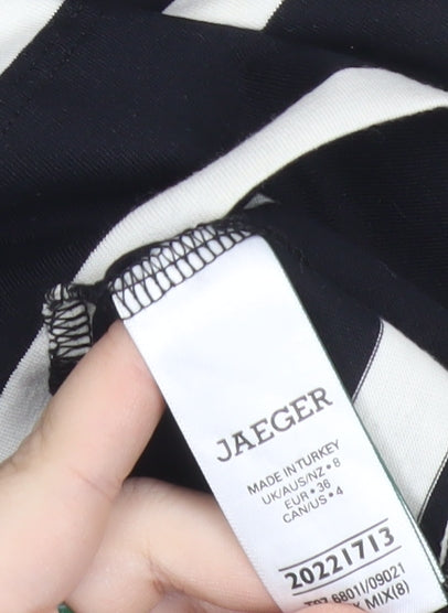 Womens UK Size 8 Jaeger Black Basic T-Shirt
