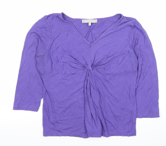 Fenn Wright Manson Women’s Petite Purple Viscose Tunic Blouse L