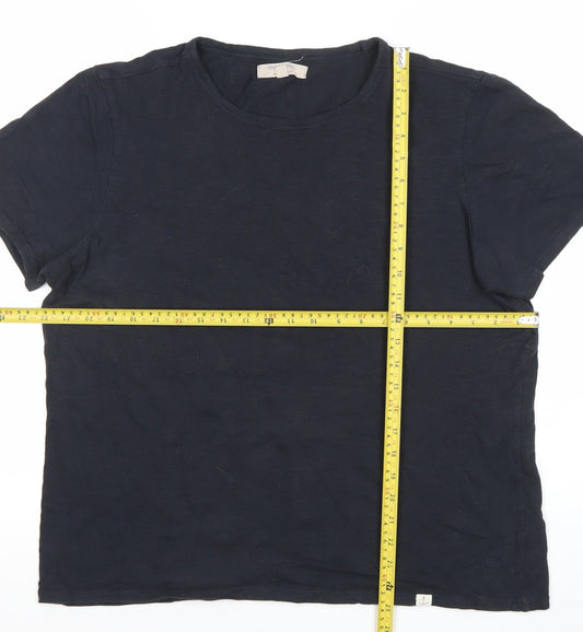 Seasalt Cornwall Men's Black L Organic Cotton Crew Neck T-Shirt