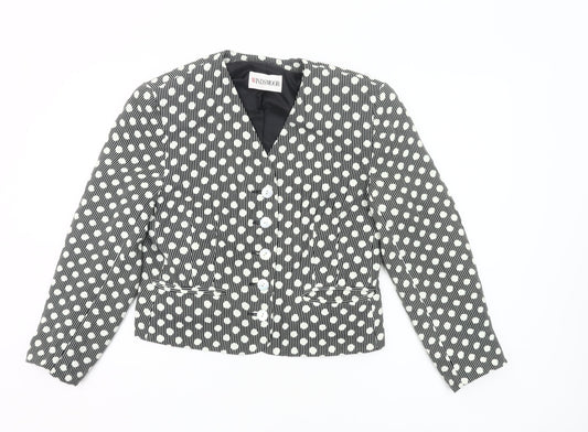 Windsmoor Women’s Black Polka Dot Size 12 Single-Breasted Jacket