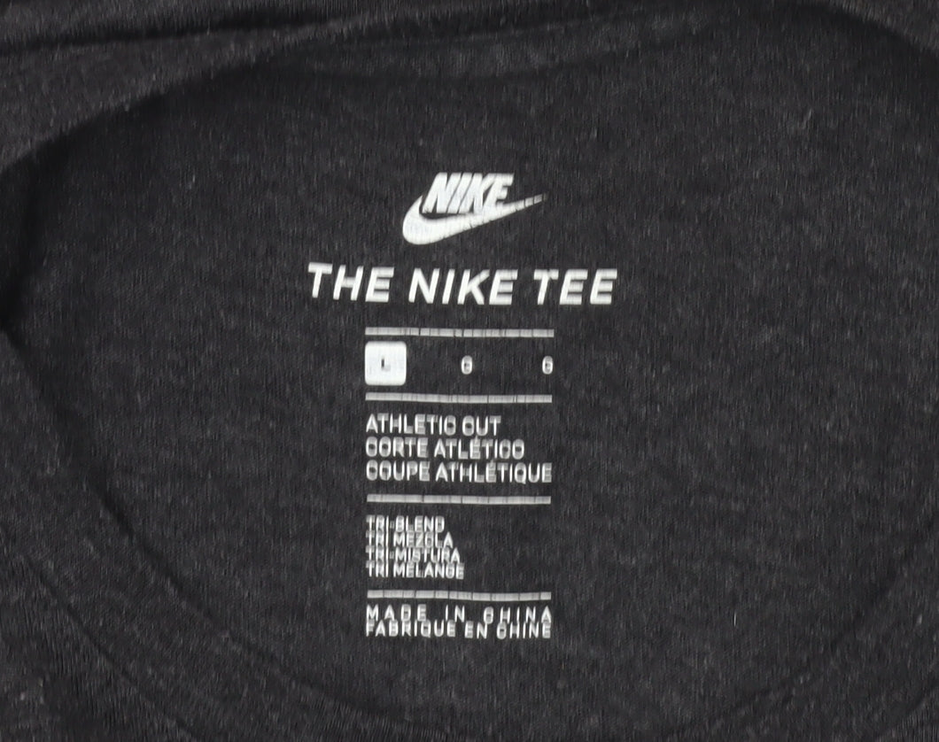 Nike Men's Black L Athletic Fit Graphic Logo Sports T-Shirt