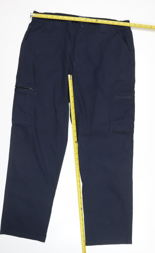 Mountain Warehouse Mens Blue Cargo Trousers Size 36S Quick Dry