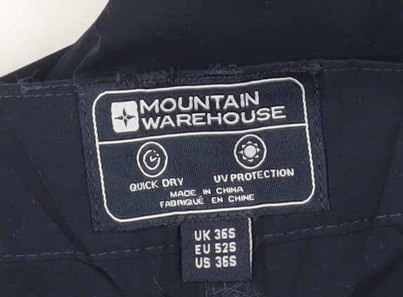 Mountain Warehouse Mens Blue Cargo Trousers Size 36S Quick Dry