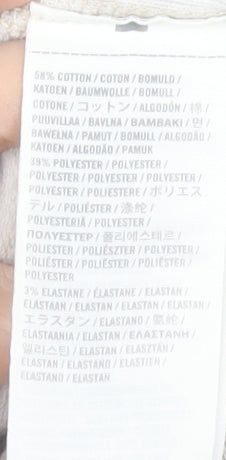 Abercrombie & Fitch Womens Beige Hoodie Sweatshirt Size L Full Zip